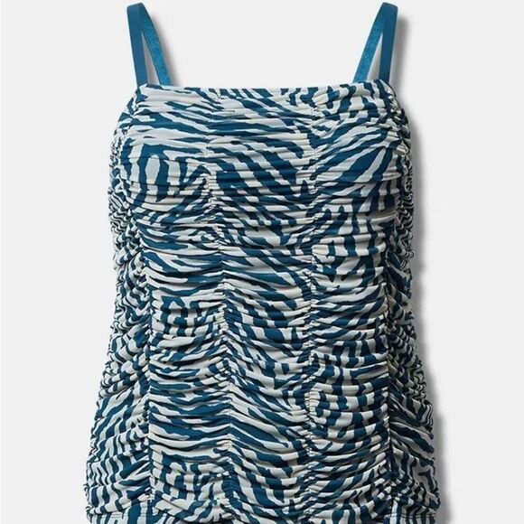 Torrid Stretch Mesh Cropped Shirred Cami - Picture 3 of 4